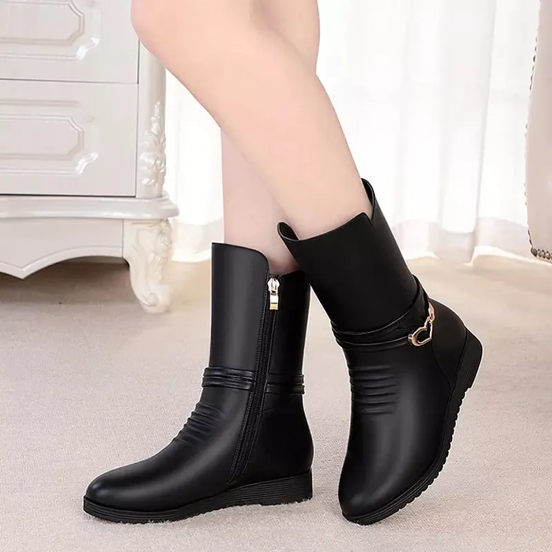 Winter Warm Snow Boots PU Leather