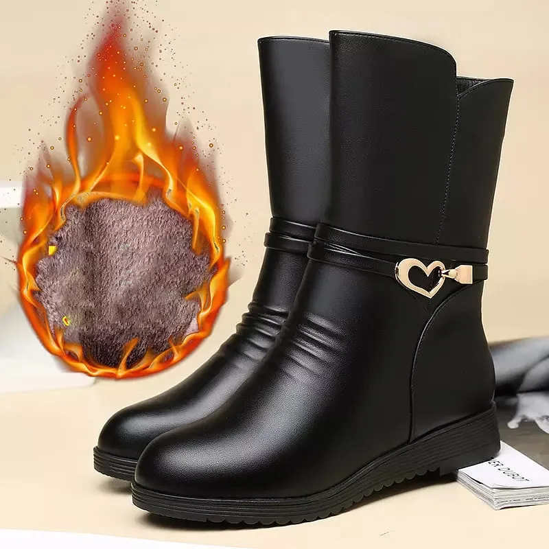 Winter Warm Snow Boots PU Leather