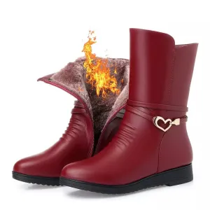Winter Warm Snow Boots PU Leather