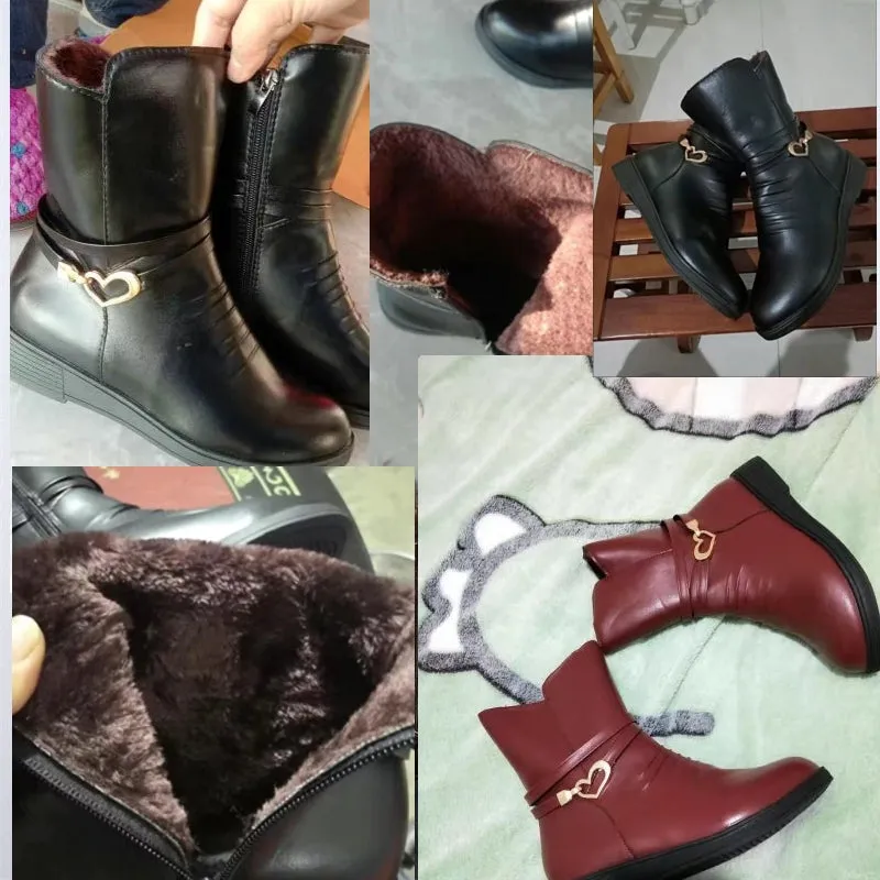 Winter Warm Snow Boots PU Leather