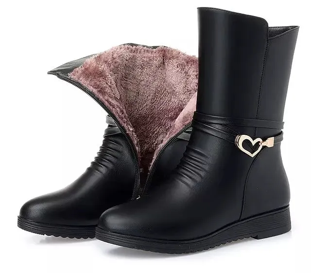 Winter Warm Snow Boots PU Leather