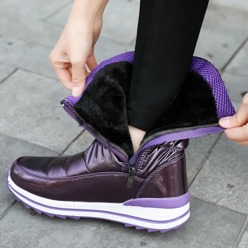 Winter Waterproof Non-Slip Extra Warm Plush Snow Boots for Women