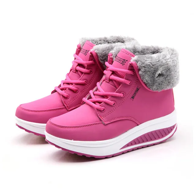 Winter Women's Snow Platform Boots Shoes