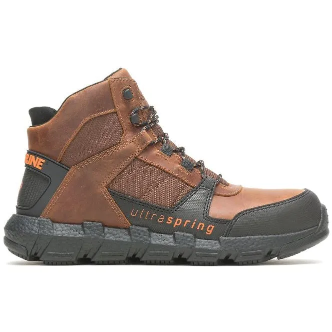 Wolverine Men's Rev 6" UltraSpring Durashocks Steel Toe Work Boot - Tobacco -  W220018