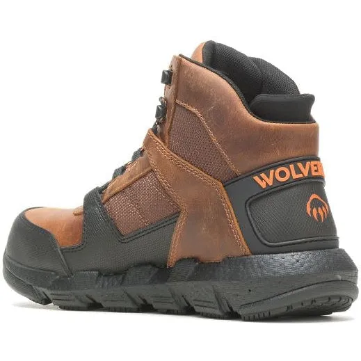 Wolverine Men's Rev 6" UltraSpring Durashocks Steel Toe Work Boot - Tobacco -  W220018