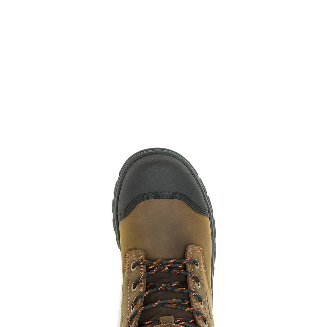 WOLVERINE W240055-EW CARLSBAD 6'' CAP TOE WP MN'S (Extra Wide) Brown Leather Work Boots