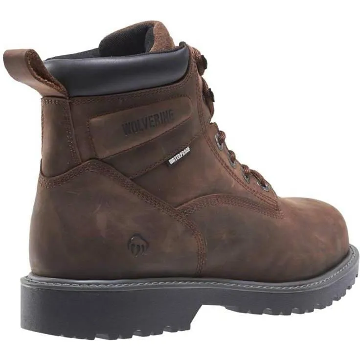 Wolverine Women's Floorhand Steel Toe Waterproof Work Boot - Brown - W10696