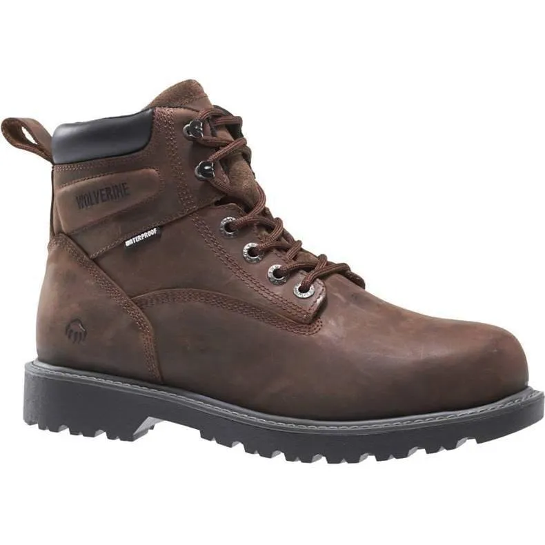 Wolverine Women's Floorhand Steel Toe Waterproof Work Boot - Brown - W10696