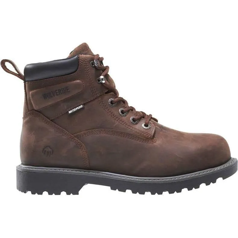 Wolverine Women's Floorhand Steel Toe Waterproof Work Boot - Brown - W10696