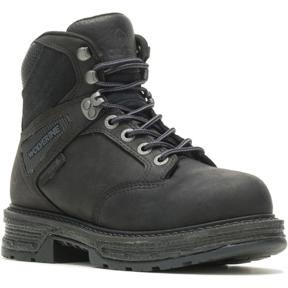 Wolverine Women's Hellcat UltraSpring Steel Toe 6" Waterproof Work Boot - Black - W210106