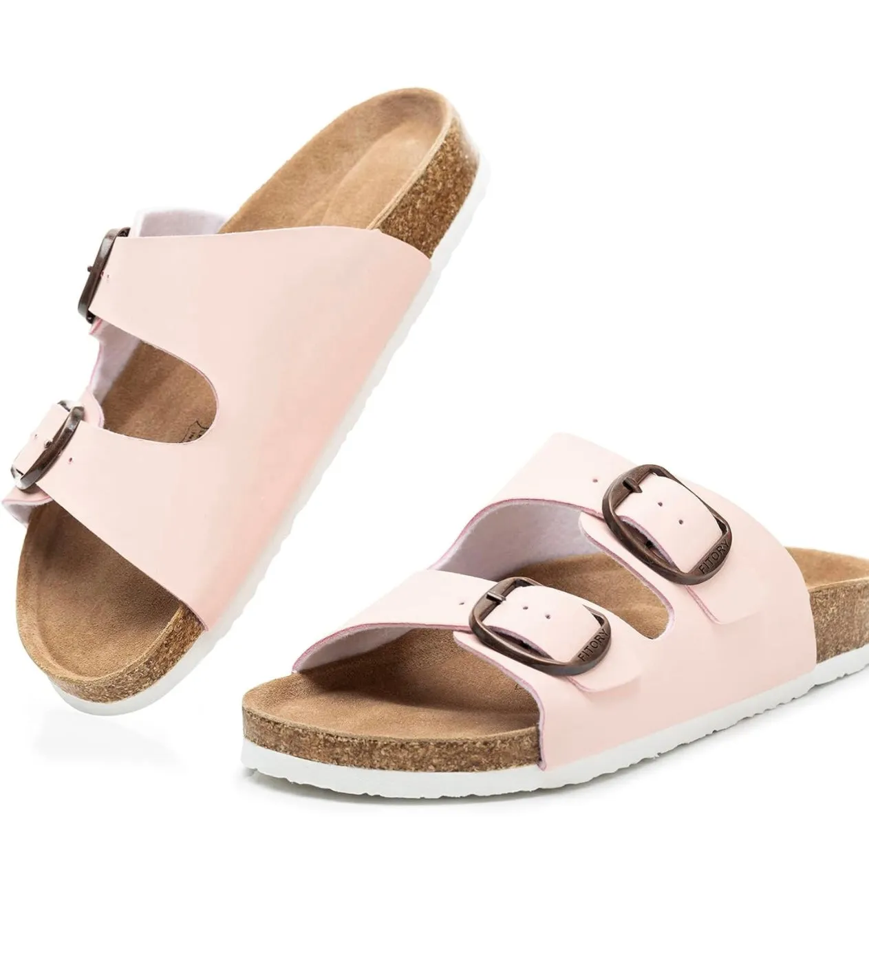 Women’s Leather Sandals with Cork Footbed