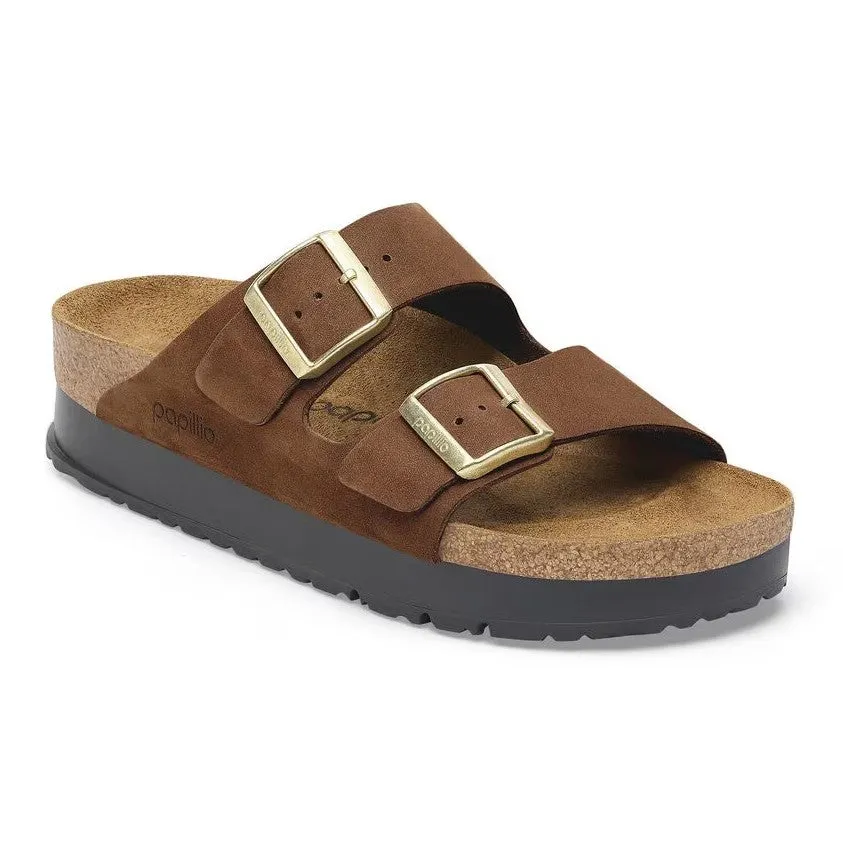 Women's Papillio Arizona Flex Platform Nubuck Leather 1028366 Color:  Dark Tea