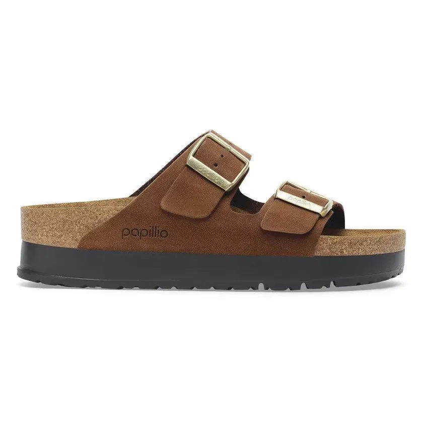 Women's Papillio Arizona Flex Platform Nubuck Leather 1028366 Color:  Dark Tea