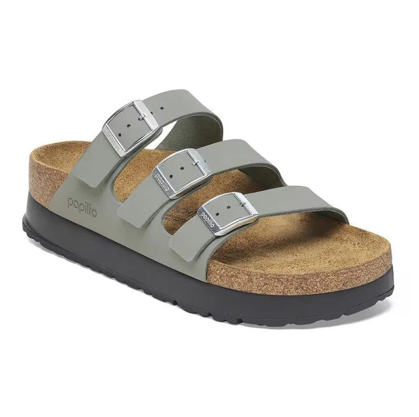 Women's Papillio Florida Flex Platform Nubuck Leather 1029757 Color: Pure Sage