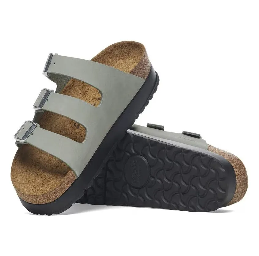 Women's Papillio Florida Flex Platform Nubuck Leather 1029757 Color: Pure Sage