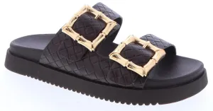 Women's Thin Platform Slide with two buckle straps - LYON35