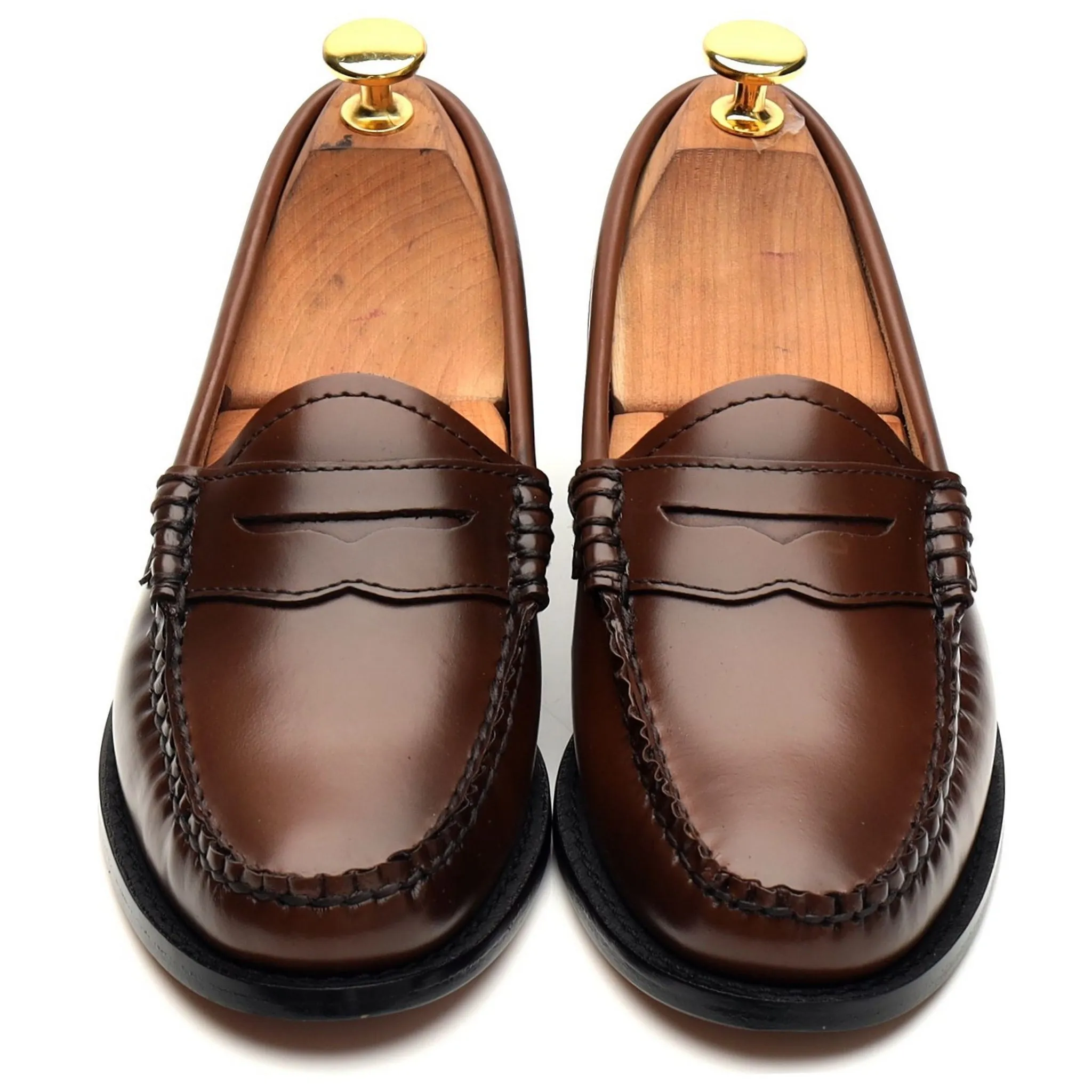 Women's Weejuns Brown Leather Loafers UK 4