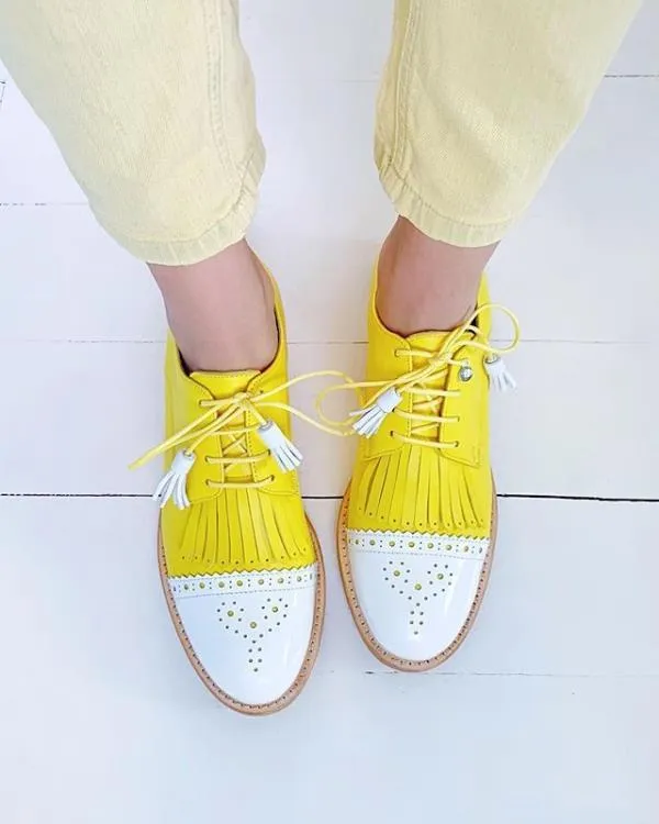 Zoya Color Contrast Tassel Brogues - 4 Colors